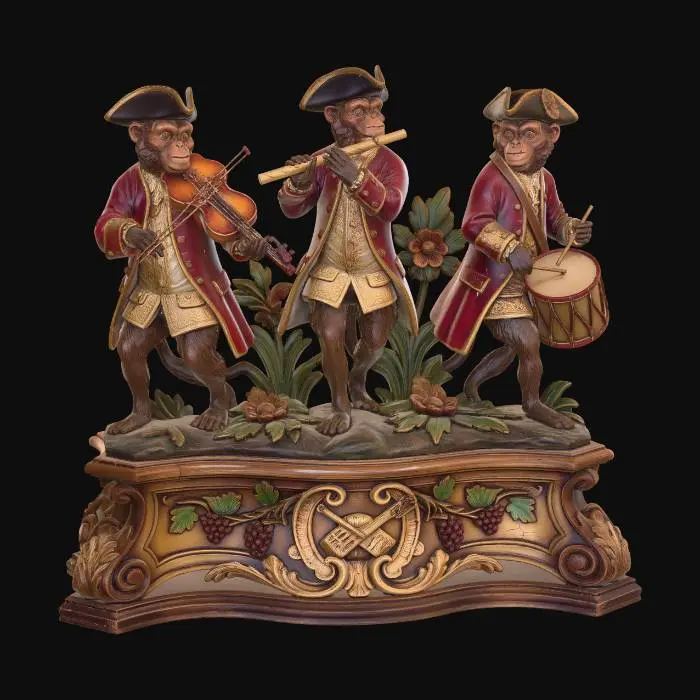 3D model for Three Monkey Musicians