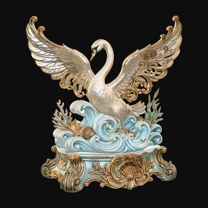 3D model for Swan on Ocean Waves