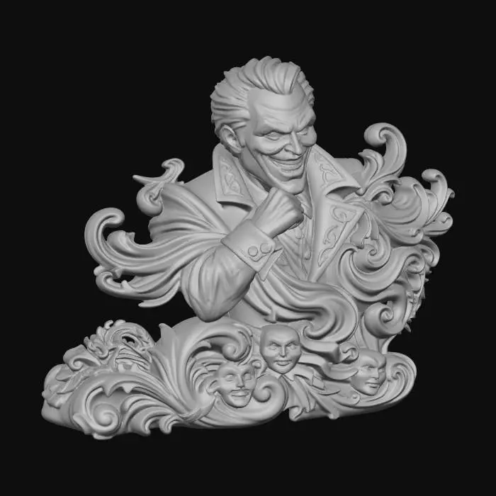 3D model for Smiling Joker Bust