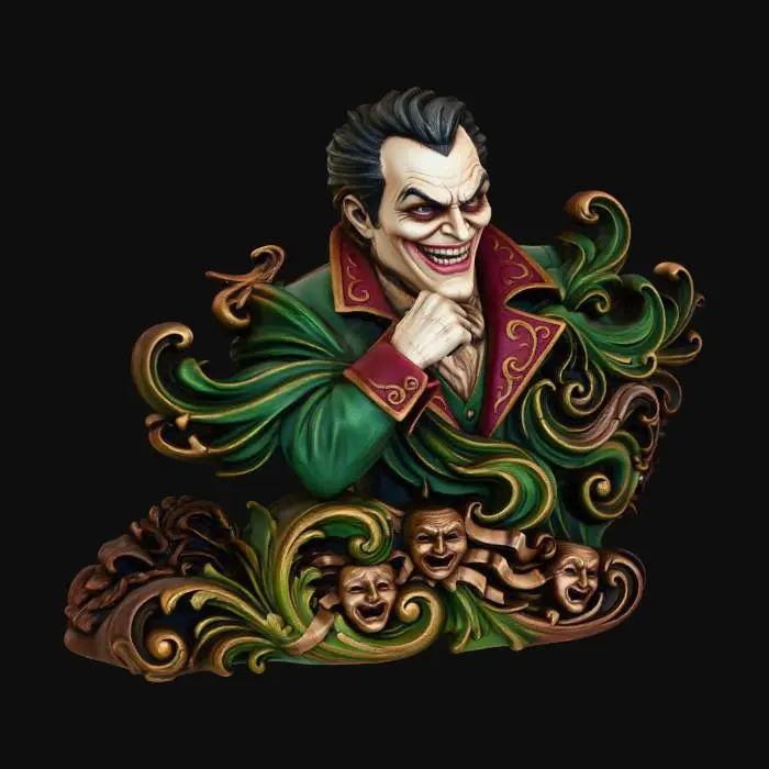 3D model for Smiling Joker Bust
