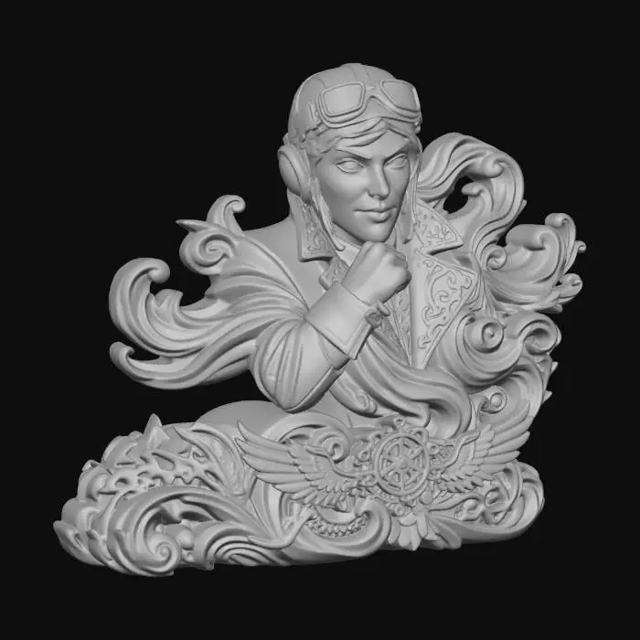 3D model for Winged Aviatrix Bust