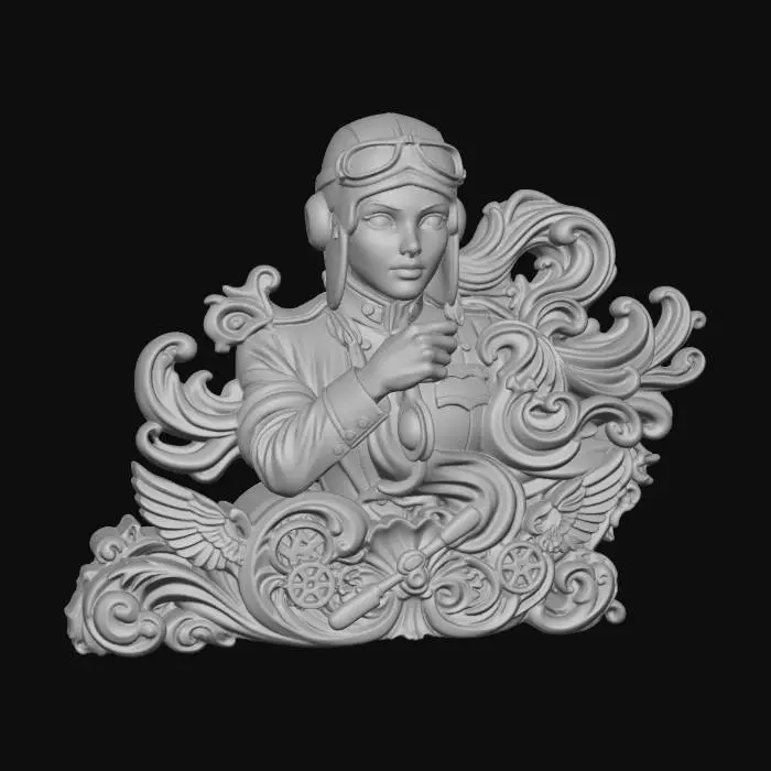 3D model for Clockwork Aviatrix Bust