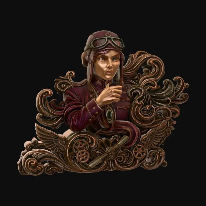 3D model for Clockwork Aviatrix Bust