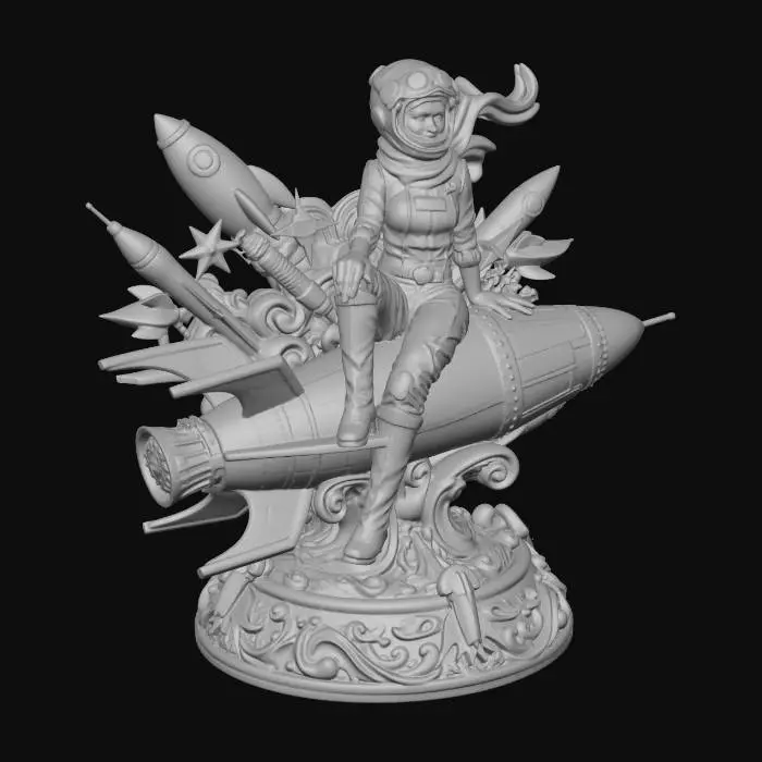 3D model for Steampunk Rocket Rider