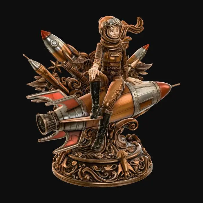 3D model for Steampunk Rocket Rider