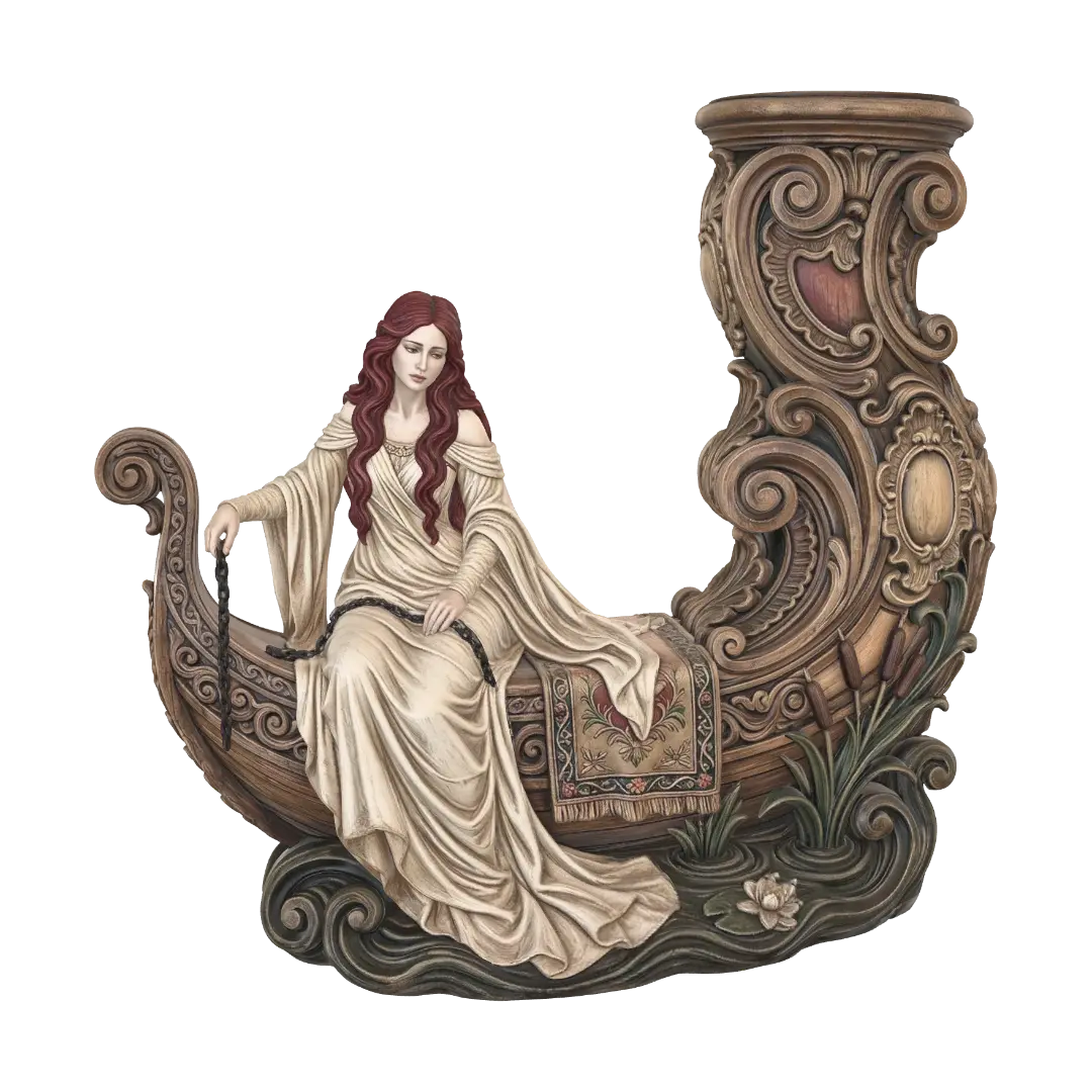 Modello 3D lady of shalott - Polychrome, generato dall’IA