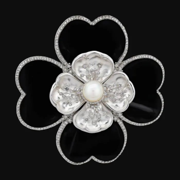 3D model for Elegant Floral Brooch