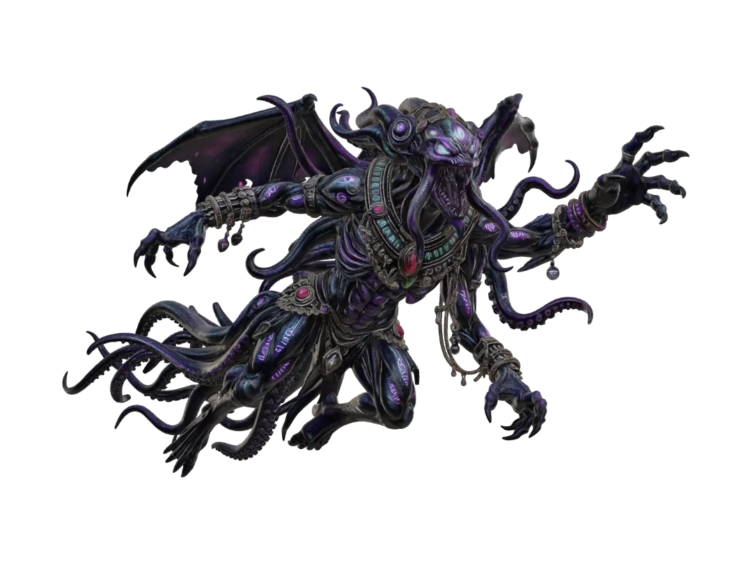 Abyssal Gembound Leviathan - Dndboss 3D model, vytvořený pomocí AI