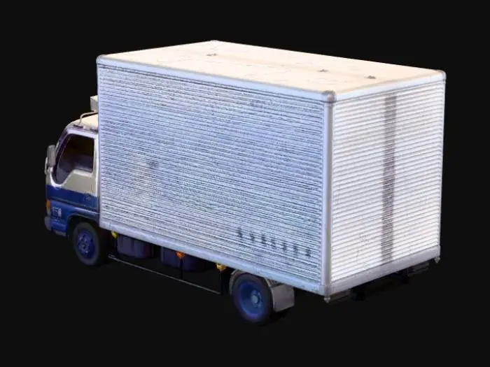 3D model for make 3d isuzu elf box truck