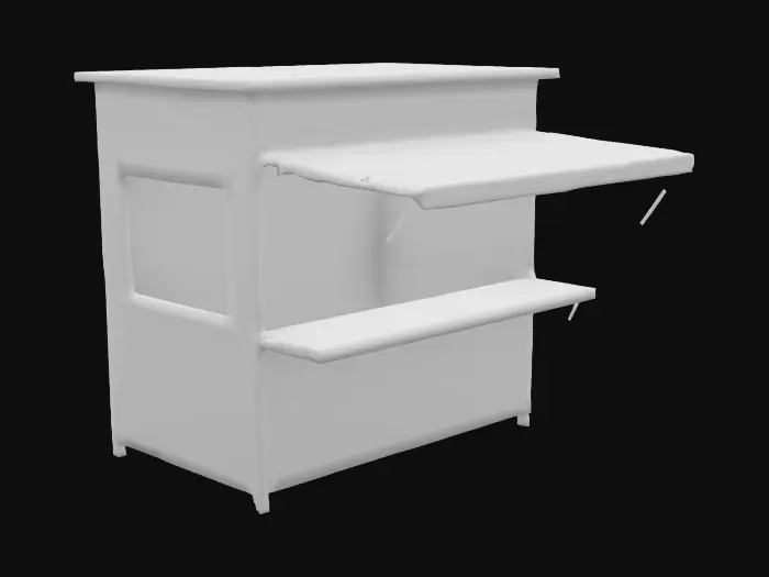 3D model for Red Kiosk Stand
