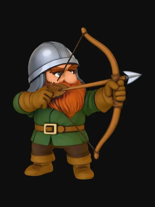 3D model for Dwarven Archer Hero