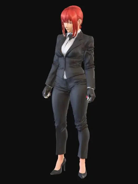 3D model for Red-Haired Elegance