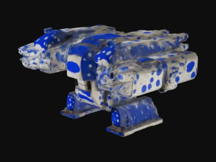 3D model for A high tech turret that has 20 rockets and 12 lasers