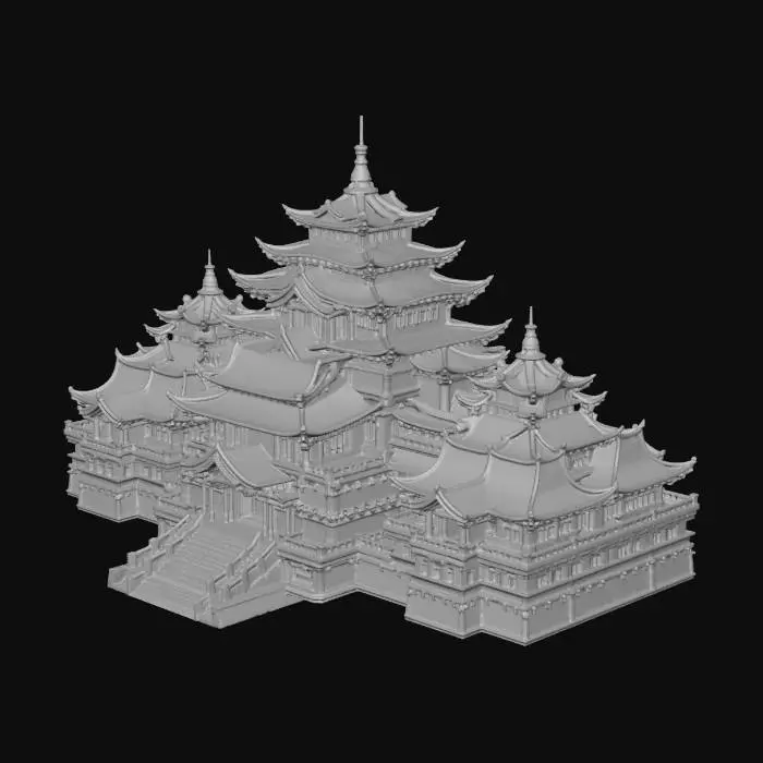 3D model for Golden Pagoda Temple