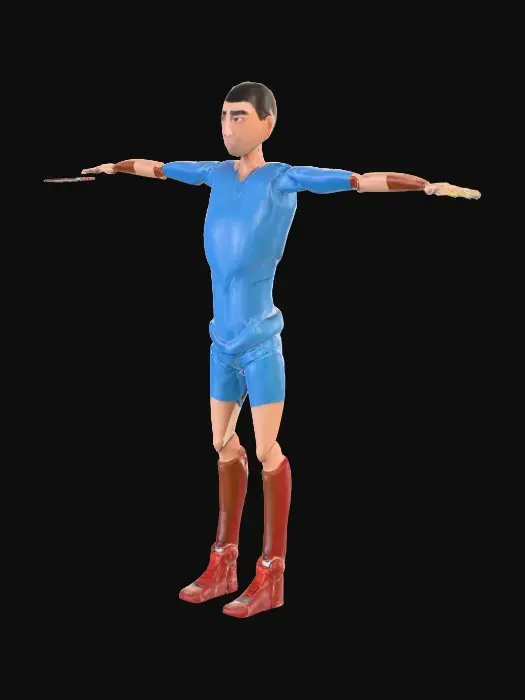 3D model for 0-T pose