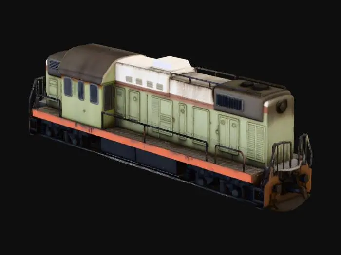 3D model for Stationed Locomotive