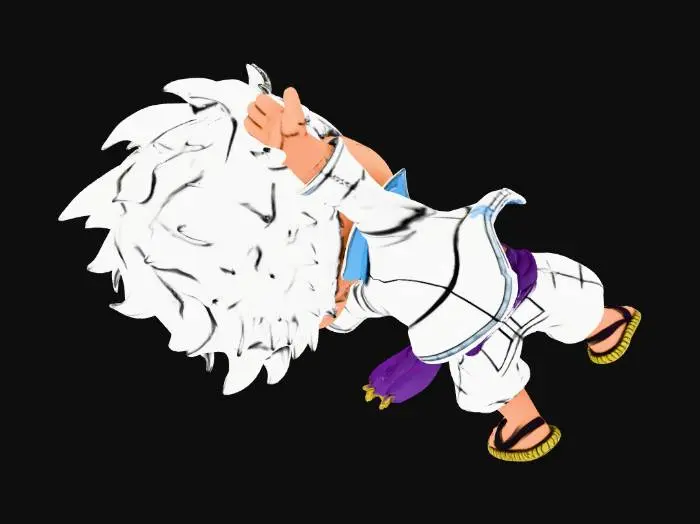 3D model for Chibi Luffy Gear 5