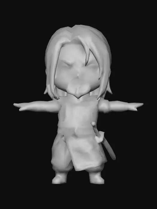 3D model for Chibi Warrior