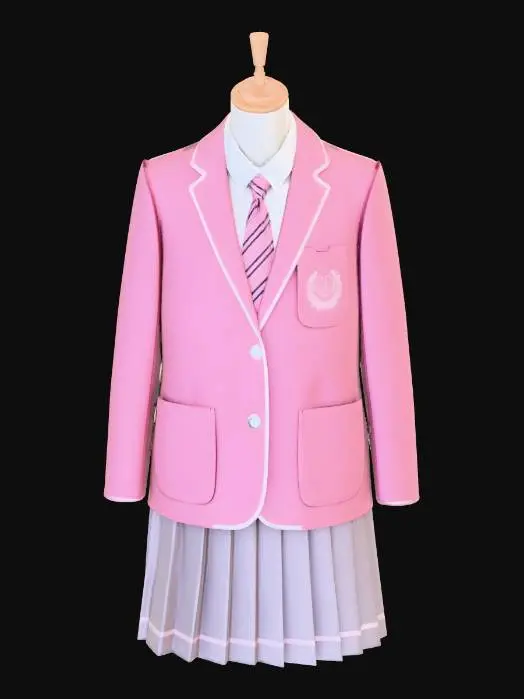 3D model for Pink School Uniform Display