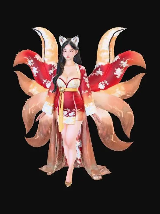 3D model for Moonlit Kitsune
