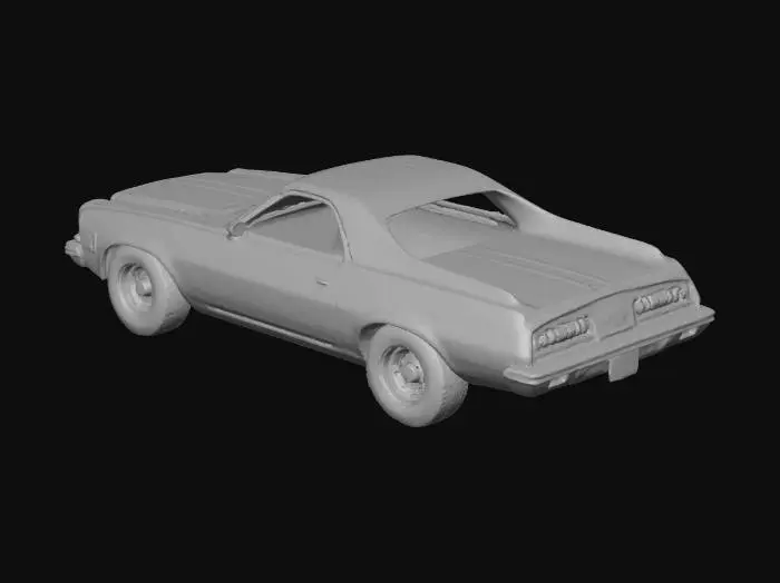 3D model for Blue Classic Chevy El Camino