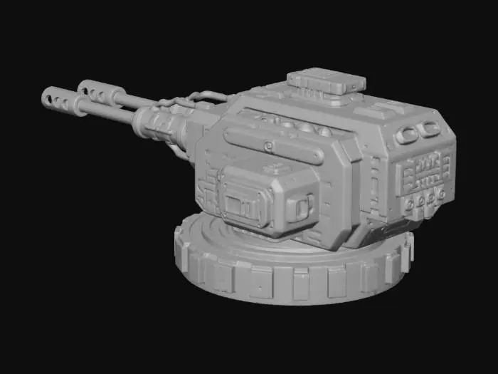 3D model for Tri-Barrel Siege Turret