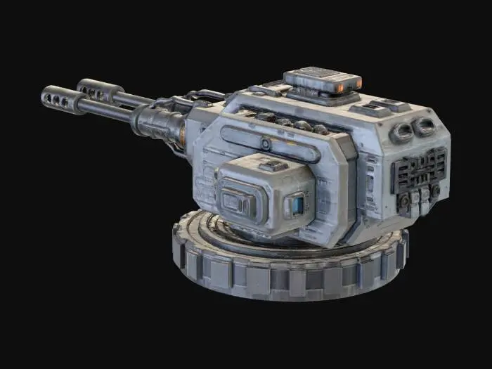 3D model for Tri-Barrel Siege Turret