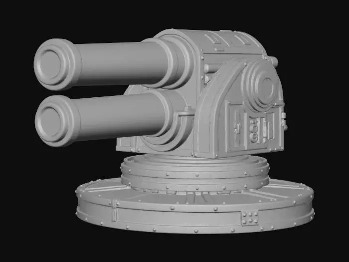3D model for Twin Barrel Turret