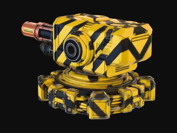 3D model for Caution Cannon Turret
