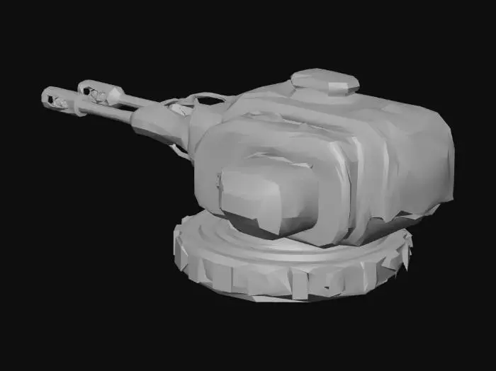 3D model for Tri-Barrel Siege Turret