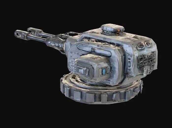 3D model for Tri-Barrel Siege Turret
