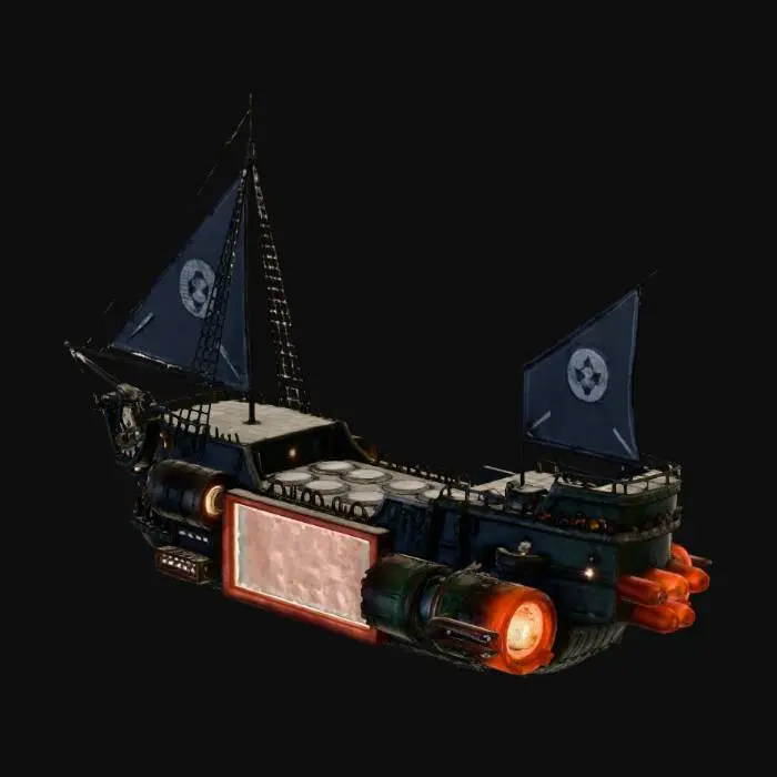 3D model for Crimson Skull Skyship