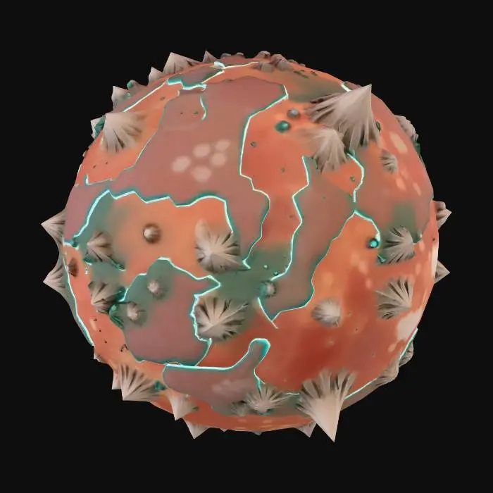 3D model for Crimson Spined Sphere