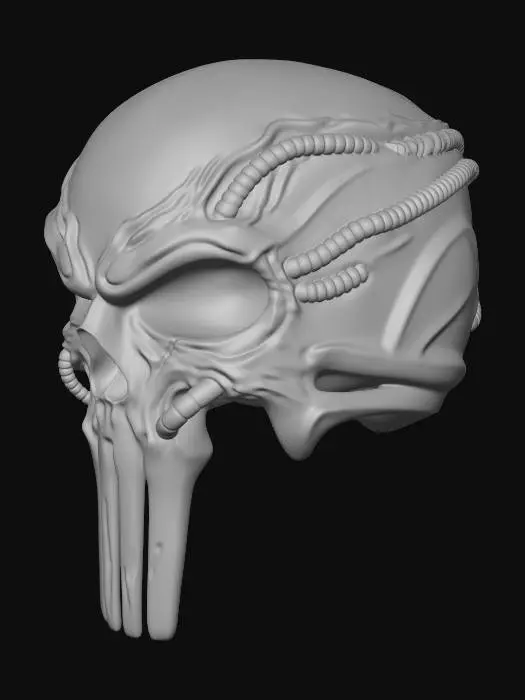 3D model for punisher skull