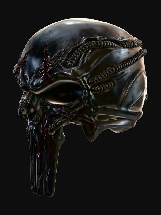 3D model for punisher skull