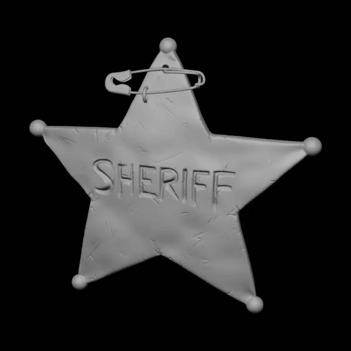 3D model for Rusty Sheriff Star