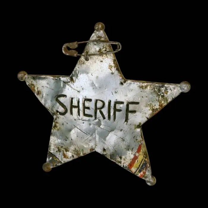 3D model for Rusty Sheriff Star