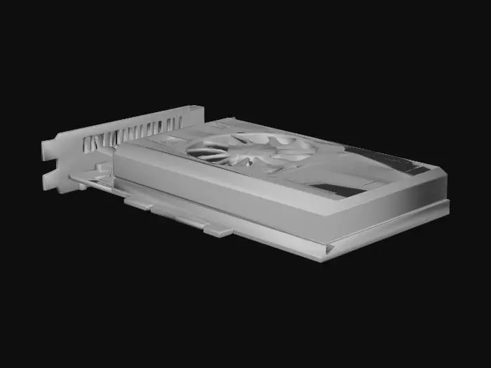 3D model for A graphics card from the late 90s. Half-life 2 aesthetic.