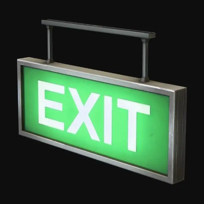 3D model for Hanging Green Exit Sign