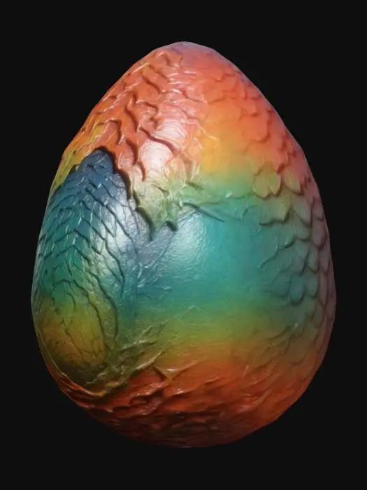 3D model for Dragon egg, blended color