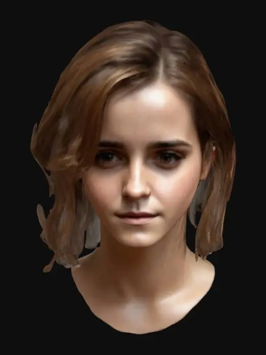 3D model for emma watson head portrait, ultra realiste
