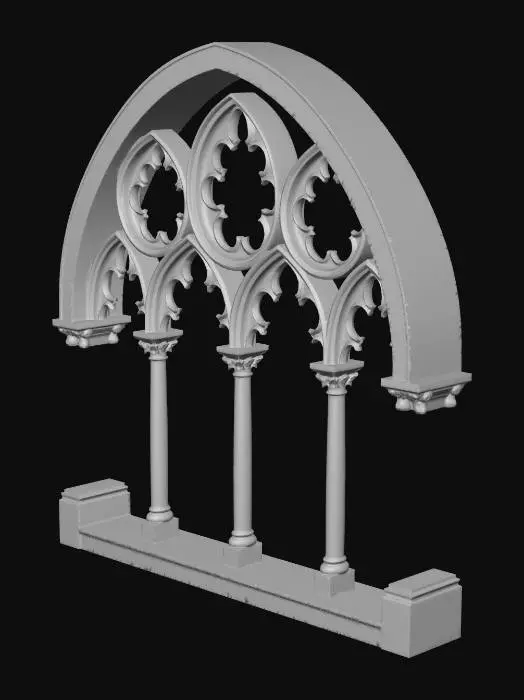 3D model for Gothic Stone Tracery Window