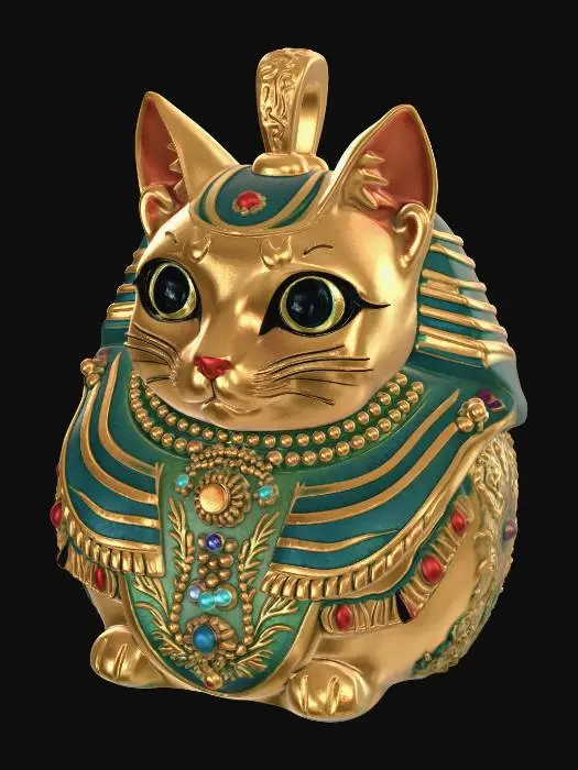 3D model for Golden Pharaoh Cat