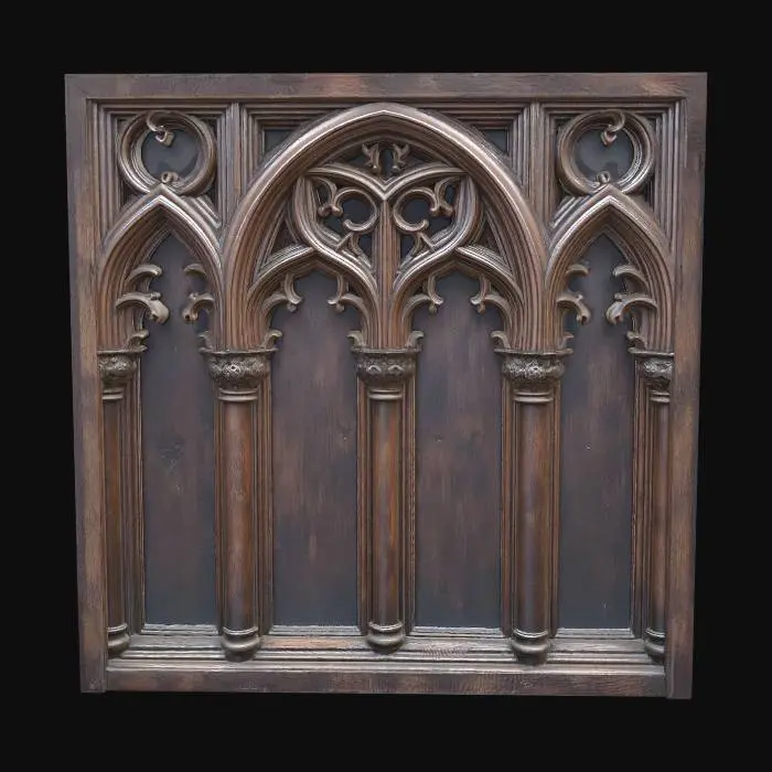 3D model for Carved Gothic Tracery Panel