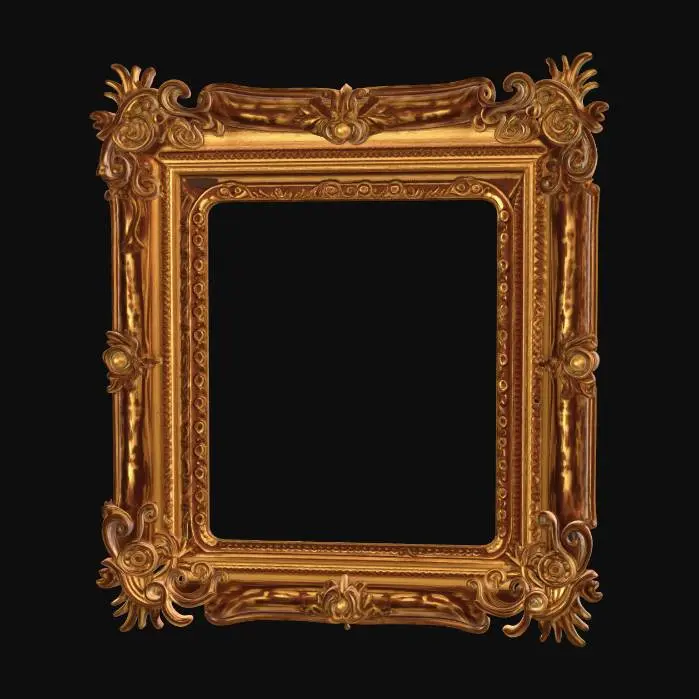 3D model for Ornate Golden Frame Corner