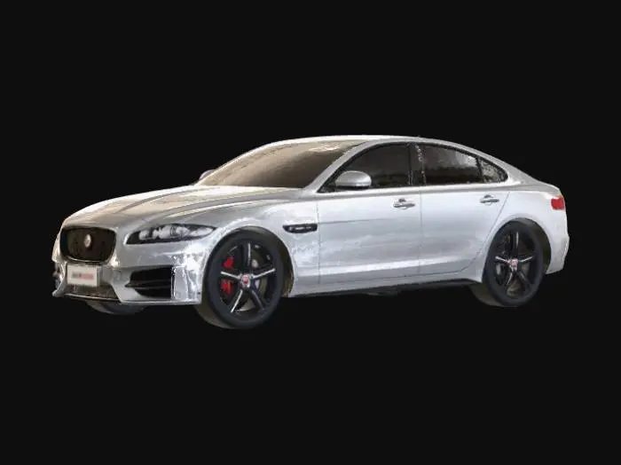 3D model for Silver Jaguar XF in showroom