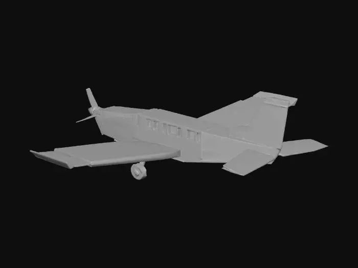 3D model for I want a voxel cessna 172. UV Mapped for painting and usable parts separated for animation.