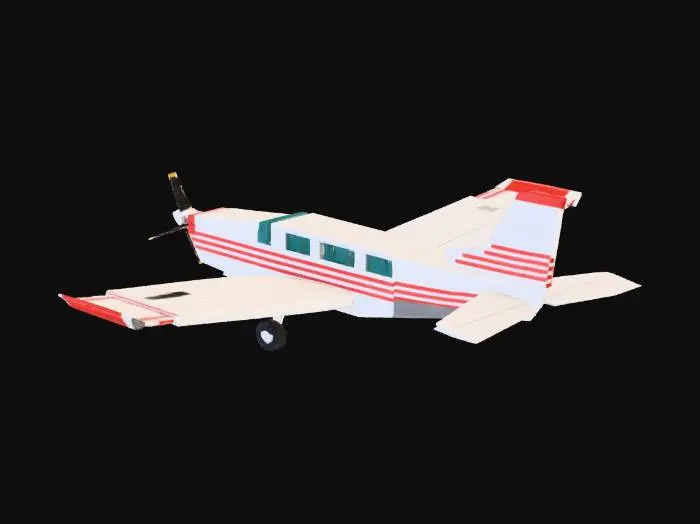3D model for I want a voxel cessna 172. UV Mapped for painting and usable parts separated for animation.