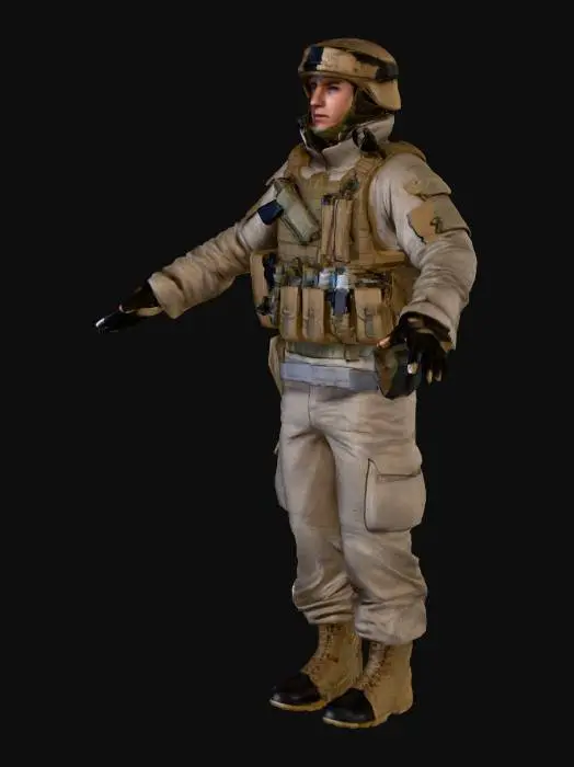 3D model for Military Character Model