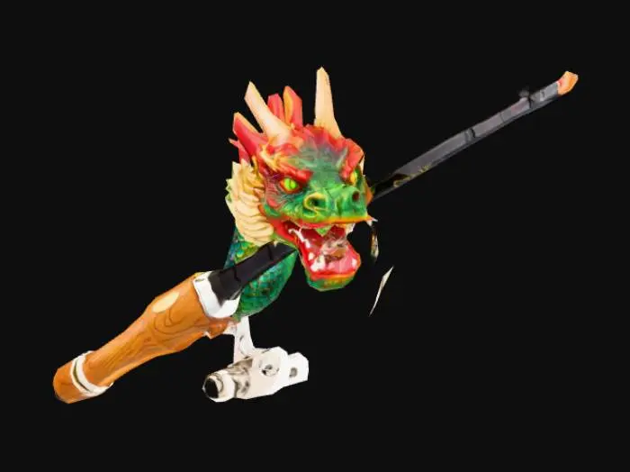 3D model for dragon fishing rod
